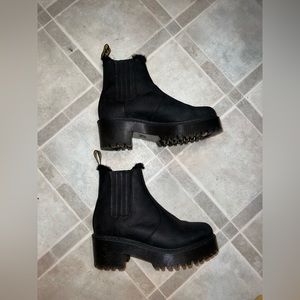 dr. martens platform booties size 8